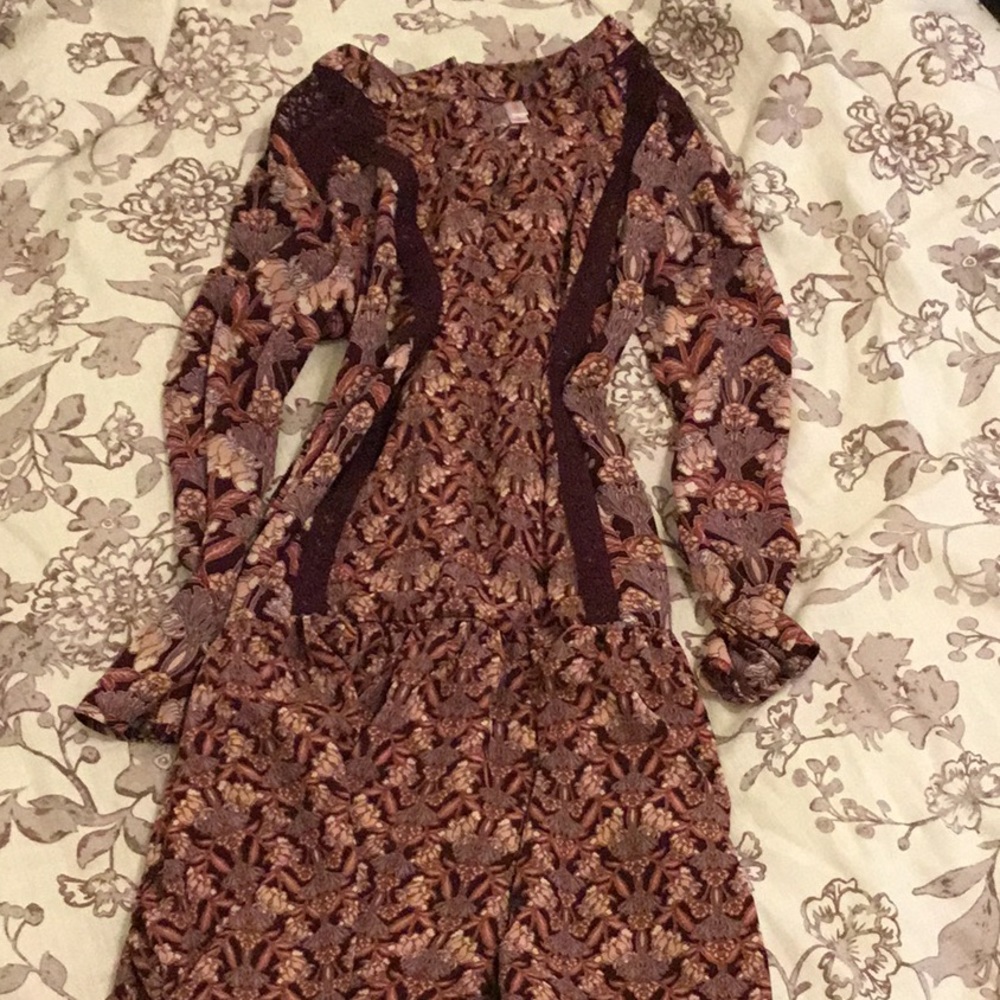 Midi flower-pattern dress